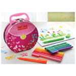 Flomaster školski  33boje u metalnoj kutiji Connector Torbica Faber-Castell 155537 - Slika 3