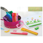 Flomaster školski  33boje u metalnoj kutiji Connector Torbica Faber-Castell 155537 - Slika 4