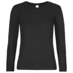 Majica dugi rukavi B&C #E190 LSL/women crna XL!!