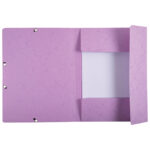 Fascikl klapa s gumicom karton A4 Aquarel Exacompta 55535E pastelno ljubičasta - Slika 2
