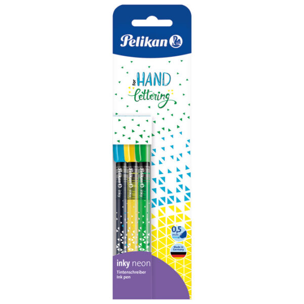 Flomaster fineliner 0,5 mm pk3 Inky Pelikan 817097 sortirano neon blister!!