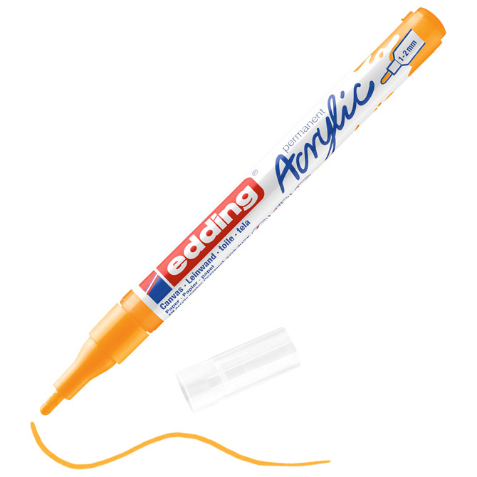 000046741 Marker akrilni 1-2 mm Edding 5300906 toplo žuti - Slika 1