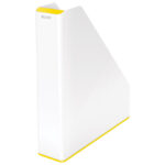 Stalak za spise okomit plastičan Wow Leitz 53621016 -NL bijelo-žuti - Slika 2