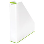 Stalak za spise okomit plastičan Wow Leitz 53621054 -NL bijelo-zeleni - Slika 2