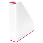 Stalak za spise okomit plastičan Wow Leitz 53621023 -NL bijelo-roza - Slika 2