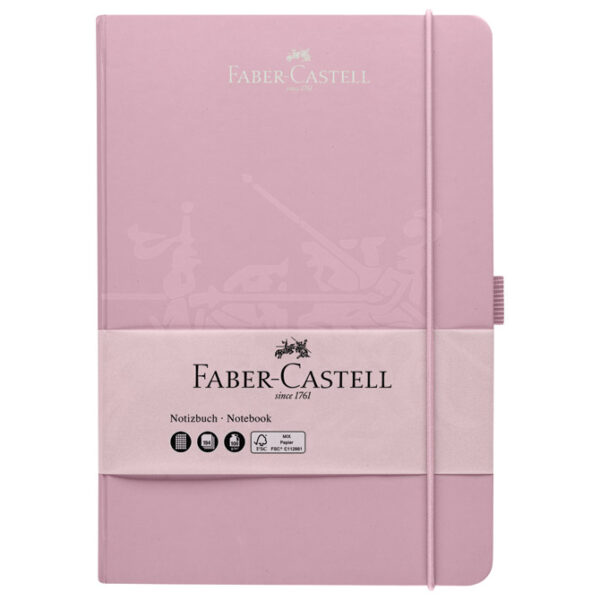 Notes 14,5x21 cm karo 96L 100g s gumicom Faber-Castell 110 027 826 rozi