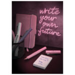 Notes 14,5x21 cm karo 96L 100g s gumicom Faber-Castell 110 027 826 rozi - Slika 2