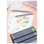 Boje drvene-vodene  12boja metalna kutija Goldfaber Aqua Faber-Castell 114622 pastelne - Slika 9