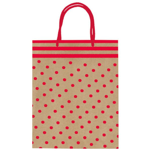 Vrećice ukrasne 22x26x10 cm crvene točke Rex-Saul Sadoch SDE26-054D!!