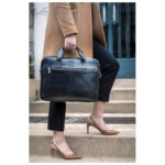 Torba poslovna za notebook 15,6" kožna Exactive Exacompta 17437E crna - Slika 5