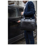 Torba poslovna za notebook 15,6" kožna Exactive Exacompta 17437E crna - Slika 6