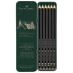 Olovka grafitna pk6 u metalnoj kutiji Pitt graphite matt Faber-Castell 115207 - Slika 2