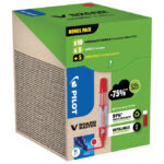 Set marker za bijelu ploču 2,3 mm V Board Master Begreen pk10 Pilot + refili (5+5 gratis) crveni