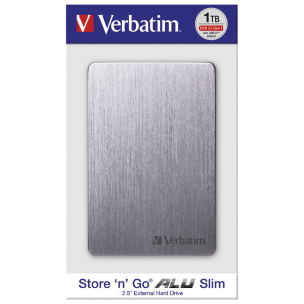 Hard disk 2.5"     1TB USB 3.2 Slim Verbatim 53662 aluminij