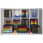 Kutija s  6 ladica (3 A4+3 A6) Iderama Exacompta 306798D crna/sortirano - Slika 8