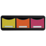 Kutija s  3 ladice A6 (rub sort boje) Iderama Exacompta 318798D crna/sortirano - Slika 2