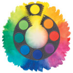 Boja vodena fi 24 mm 12boja+bijela tempera Connector Faber-Castell 125003 tirkizna kutija - Slika 9