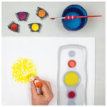 Boja vodena fi 24 mm 12boja+bijela tempera Connector Faber-Castell 125003 tirkizna kutija - Slika 10