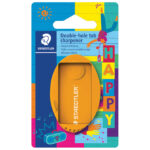 Šiljilo metalno s pvc kutijom 2rupe Happy Staedtler 512PS2BKHA blister!! - Slika 2