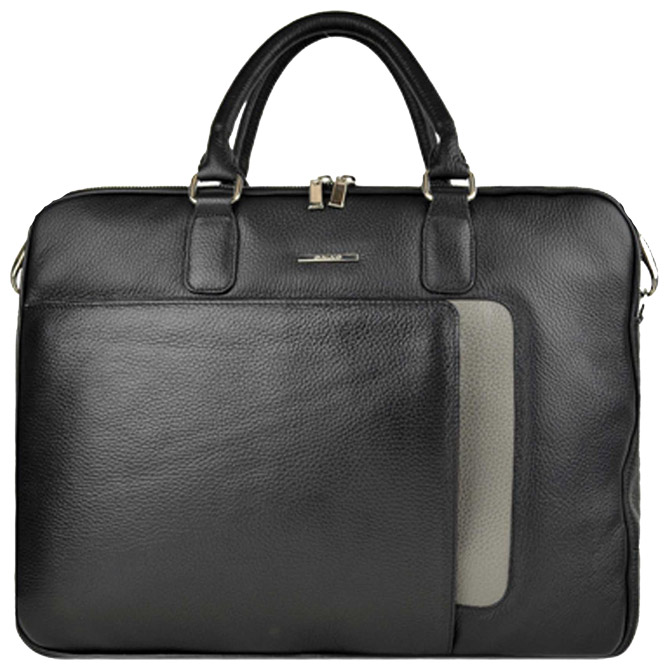 000049227 Torba poslovna za notebook 17" kožna unisex Galko 13-0557-1007S crno/siva - Slika 1