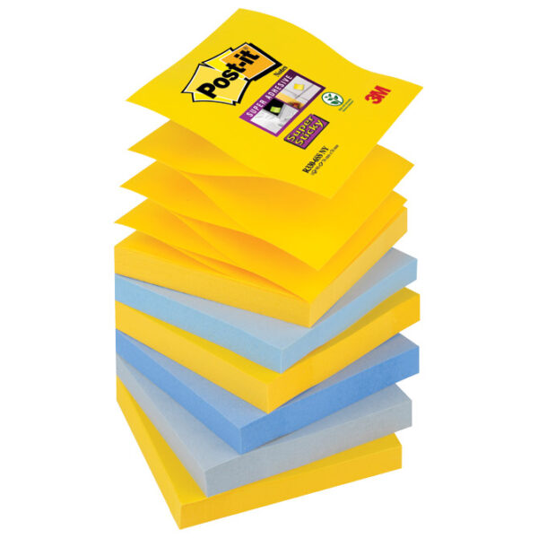 Blok samoljepljiv "Z" 76x76 mm 6x90L Post-it Super Sticky New York 3M.R330-6SS-NY!!