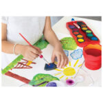 Boja vodena fi 24 mm 12boja+bijela tempera Connector Faber-Castell 125030 crvena kutija - Slika 5