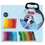 Flomaster školski  33boje u metalnoj kutiji Connector Soccer Faber-Castell 155538 - Slika 2