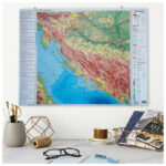 Karta zidna Hrvatske 64x49 cm mini Trsat