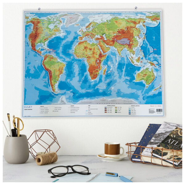 Karta zidna Svijeta 64x49 cm mini Trsat