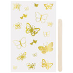 Naljepnice ukrasne Leptiri Heyda 20-37809 62 zlatne blister!! - Slika 2