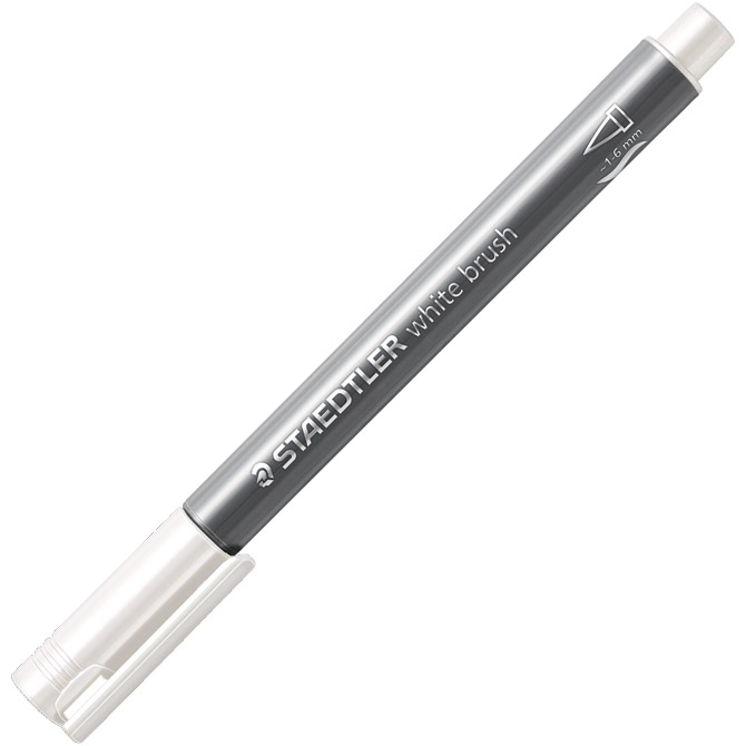 000050754 Marker nepermanentni 1-6 mm Metallic brush Staedtler 8321-0 bijeli - Slika 1