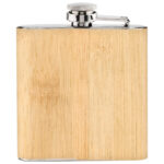 Pljoska metalna presvučena bambusom 175ml natur - Slika 5