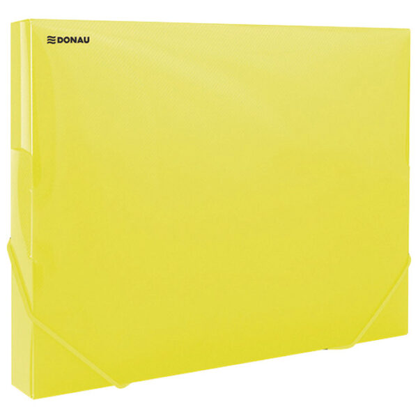 Mapa s gumicom hrbat-30 mm A4 pp Donau 8545002PL-11 prozirno mat žuta