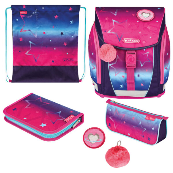 Torba školska anatomska 4/1 Filolight Pink Stars Herlitz 50043187!!