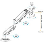 Držač za monitor jednostruki EPPA Fellowes 9683201 bijeli - Slika 3
