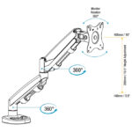 Držač za monitor jednostruki EPPA Fellowes 9683001 srebrni - Slika 3