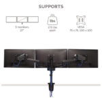 Držač za monitor trostruki Platinum Fellowes 8042601 crni - Slika 3