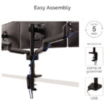 Držač za monitor trostruki Platinum Fellowes 8042601 crni - Slika 5