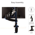 Držač za monitor dvostruki okomiti Platinum Fellowes 8043401 crni - Slika 5