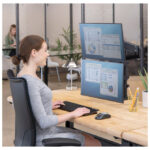 Držač za monitor dvostruki okomiti Platinum Fellowes 8043401 crni - Slika 6