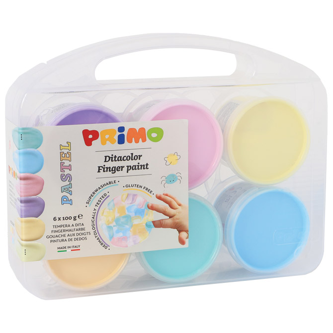 000051737 Boja tempera za ruke 100g u čaši 6boja Primo 2212TD6PAST - Slika 1