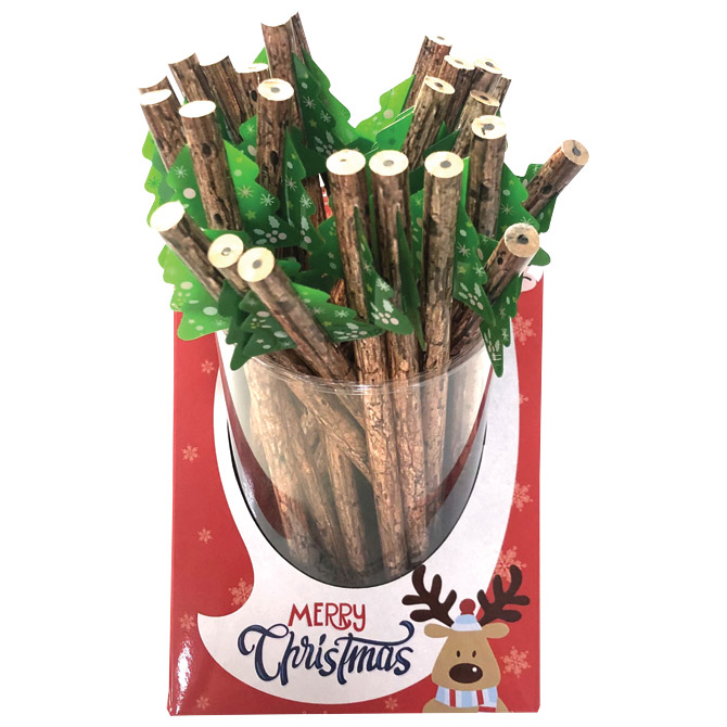 000051898 Olovka grafitna HB Božić (sa ukrasom borića) Lebez 81399 sortirano - Slika 1