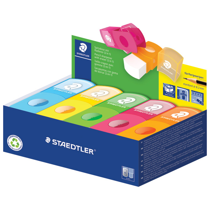 000052238 Šiljilo-gumica pvc s pvc kutijom 1rupa Staedtler 511 SE!! - Slika 1