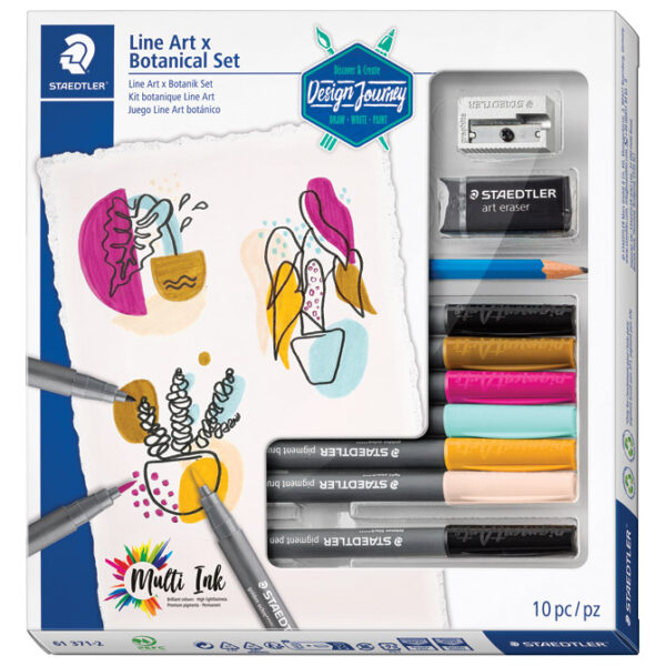 Set Line Art&Botanical pk10 Design Journey Staedtler 61 371-2!!