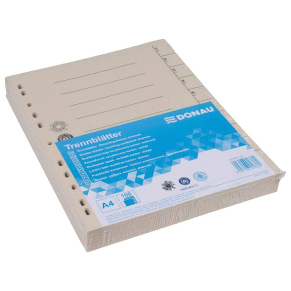 Pregrada kartonska A4 250g pk100 Donau 8610001-25 krem