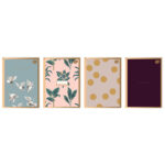 Teka tvrdi uvez A6 karo 96L 70g Metallic Satin Gold Interdruk!!