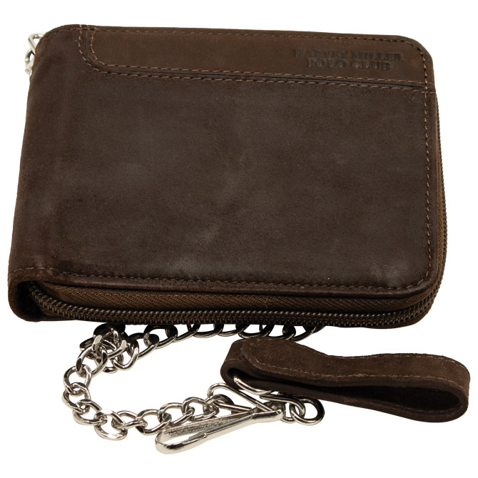 000053343 Novčanik kožni unisex Harvey Miller 1010-534 tamnosmeđi!! - Slika 1