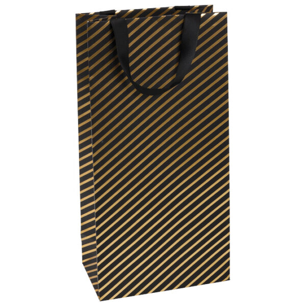 Vrećice ukrasne-2 boce 18x36x10,5 cm  Stewo 6259 70 crno zlatna blister