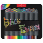 Boje drvene 100boja metalna kutija Black Edition Faber Castell 116490