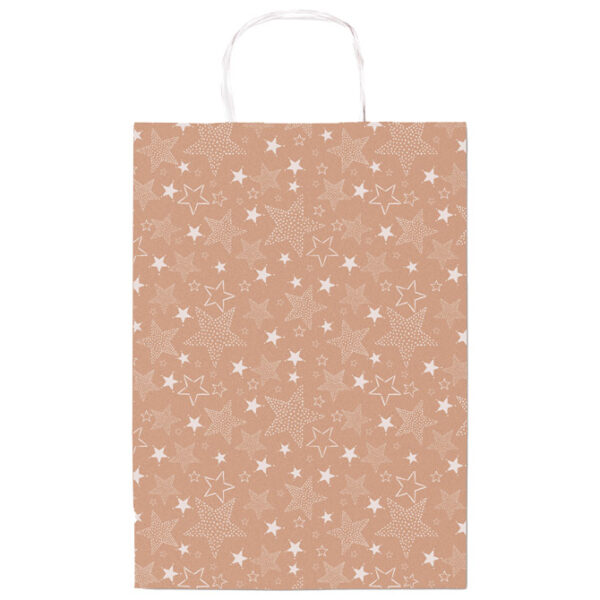 Vrećice ukrasne 16x21x8 cm zvijezdice Rex-Saul Sadoch SDF16-261F smeđa/bijela